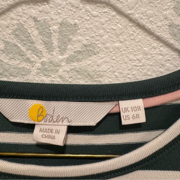 NWOT Boden Imogen Green Striped Dress - Picture 5 of 5